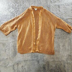 Women's J. Jill Brown Open Front Cardigan Size Large Petite
